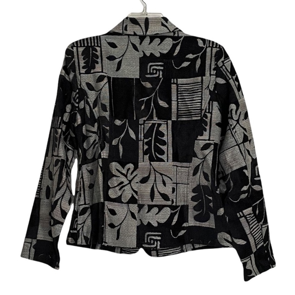 Dress Barn Jacquard Patchwork Zip Front Jacket - image 2